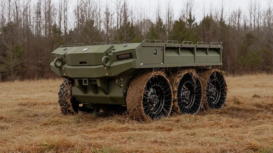 The HDT Hunter WOLF unmanned ground vehicle